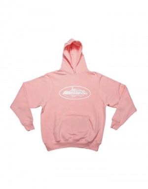 Mens Corteiz Alcatraz Hoodie Pink | N7N-0659