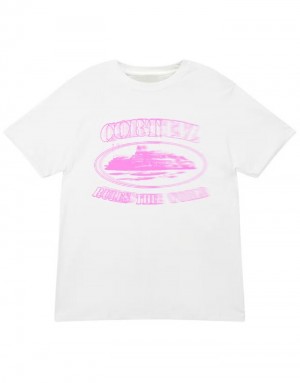 Mens Corteiz Alcatraz T Shirts Pink | T7W-4012