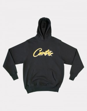 Mens Corteiz Allstarz Hoodie Black | R9M-2966