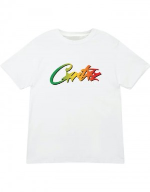 Mens Corteiz Allstarz T Shirts White | K4Q-3083