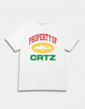 Mens Corteiz Carni T Shirts White | J1Q-2405