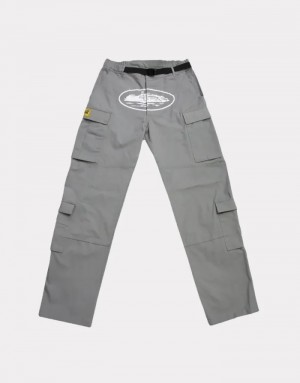 Mens Corteiz Guerillaz Stone Cargos Cargos Grey | J2M-7720