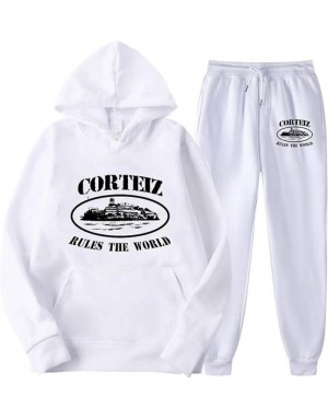 Mens Corteiz Hmp V2 Tracksuits White | R8C-0738