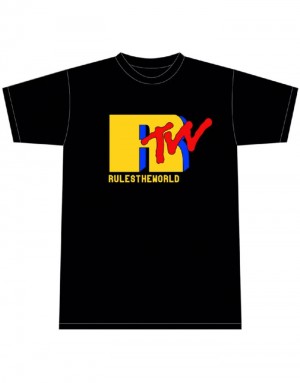 Mens Corteiz Rtv T Shirts Black | G5Y-0141