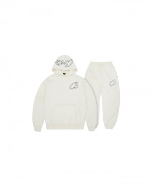 Mens Corteiz Special Edition Tracksuits White | O2C-9373