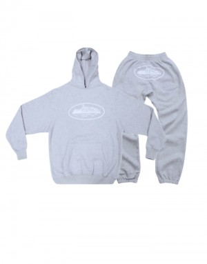 Mens Corteiz Tracksuits Grey | A3X-7949