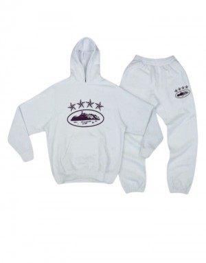 Mens Corteiz Tracksuits White | Z9C-7760