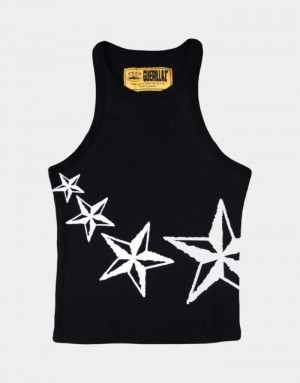 Womens Corteiz 4starz Motion Tank Top Black | T1V-2979