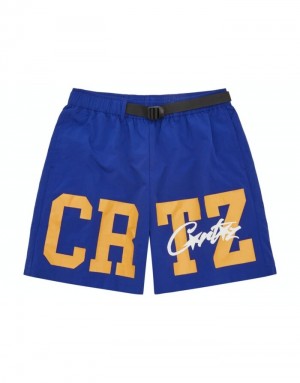 Womens Corteiz Crtz Nylon Shorts Blue | I8D-4054