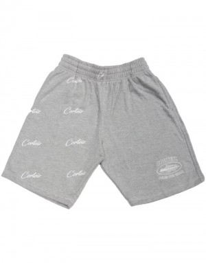 Womens Corteiz Division '20 Shorts Grey | H8S-3805