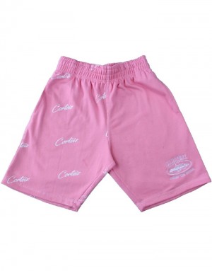 Womens Corteiz Division '20 Shorts Pink | A6R-9517