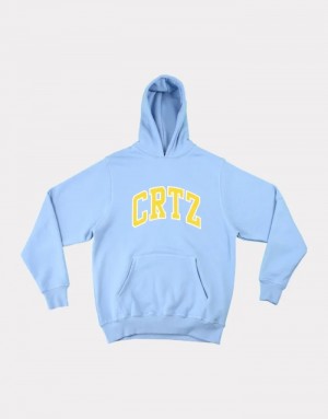 Womens Corteiz Dropout Hoodie Blue | I7S-0251