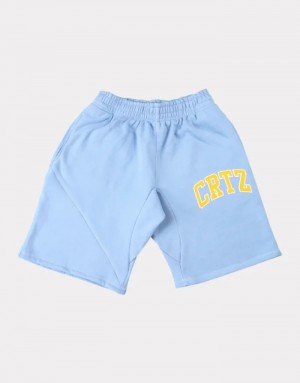 Womens Corteiz Dropout Shorts Blue | S8Q-5763