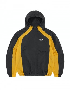 Womens Corteiz Spring Jackets Black / Yellow | X4Q-5782