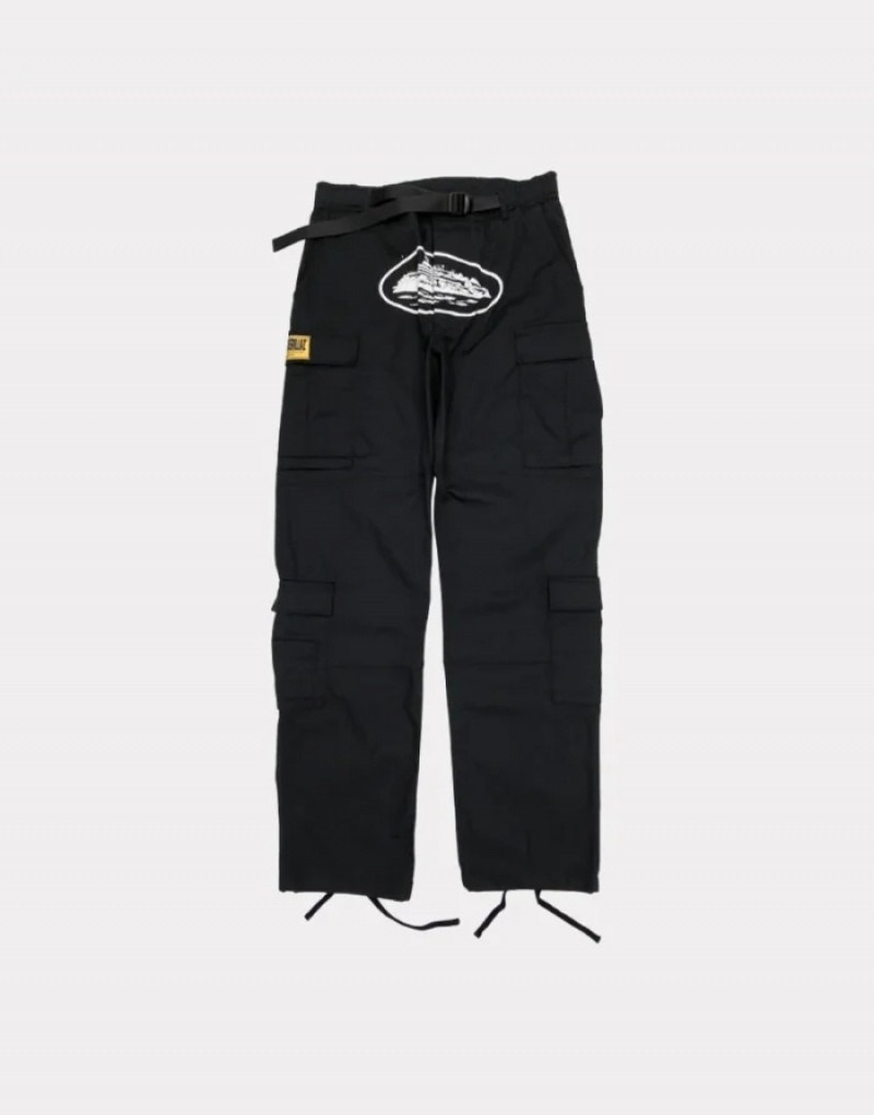 Mens Corteiz 4starz Special Edition Guerillaz Cargos Cargos Black | S4L-6885