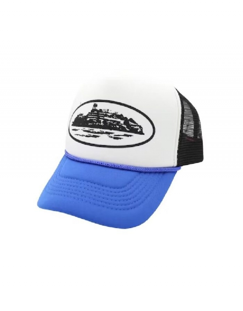 Womens Corteiz Alcatraz Trucker Caps Black | X0N-9700