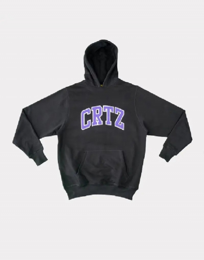 Womens Corteiz Dropout Ensemble Tracksuits Black / Purple | Y5Y-6687