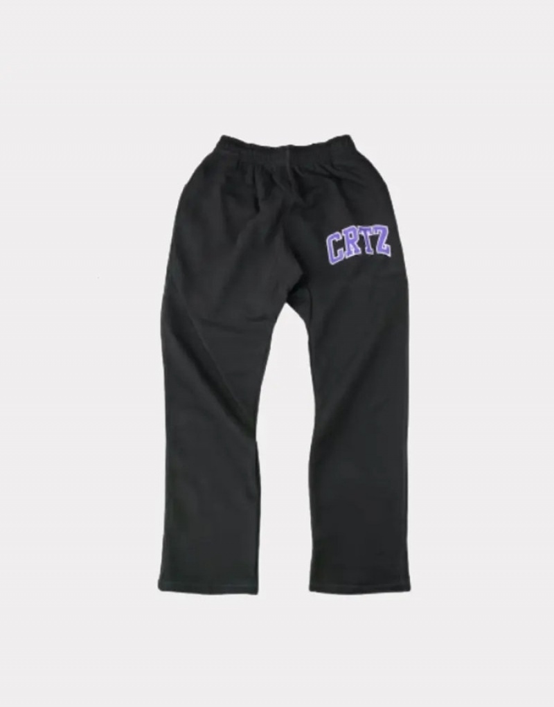 Womens Corteiz Dropout Ensemble Tracksuits Black / Purple | Y5Y-6687